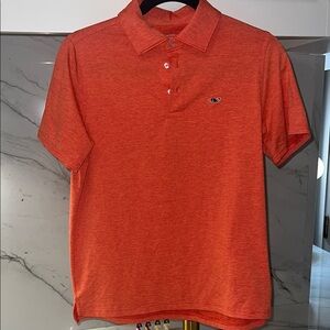 Vineyard Vines Boys Orange On The Go SanKaty  Polo Short Sleeve